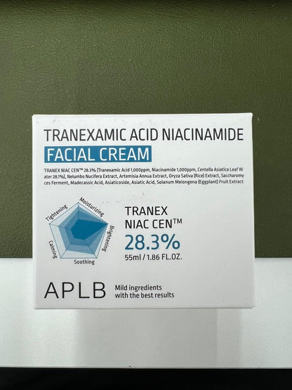 Tranexamic Acid Niacinamide Facial Cream | TRANEX NIAC CEN™ 28.3% 1.86 Fl.Oz/Korean Skincare, Moisturizing, Blemish Care, Helps with Skin Discoloration