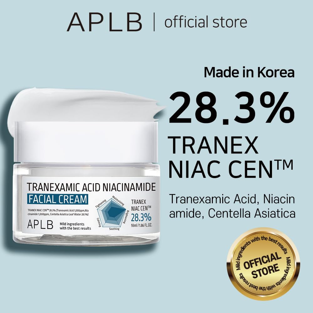 Tranexamic Acid Niacinamide Facial Cream | TRANEX NIAC CEN™ 28.3% 1.86 Fl.Oz/Korean Skincare, Moisturizing, Blemish Care, Helps with Skin Discoloration