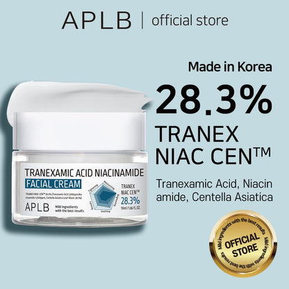 Tranexamic Acid Niacinamide Facial Cream | TRANEX NIAC CEN™ 28.3% 1.86 Fl.Oz/Korean Skincare, Moisturizing, Blemish Care, Helps with Skin Discoloration